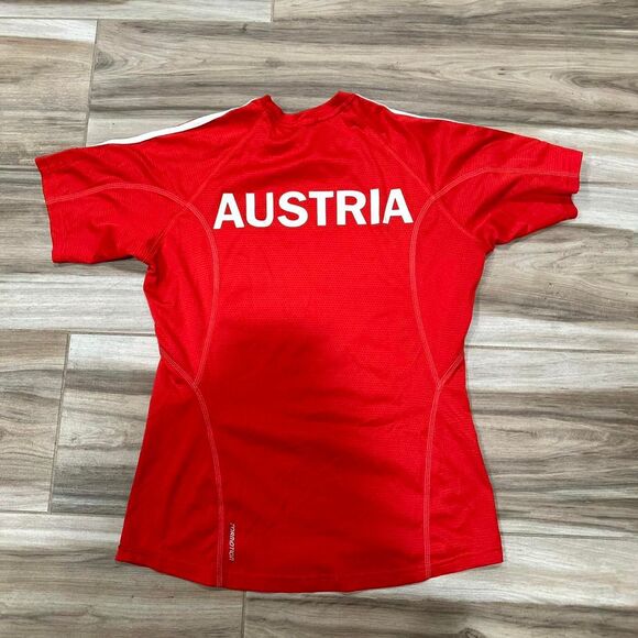 Red Adidas Austrian Clima365 soccer jersey - Picture 2 of 7